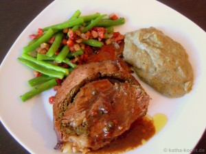 Rinderrollbraten mit Bärlauchcreme-Füllung Rinderrollbraten mit Bärlauchcreme-Füllung