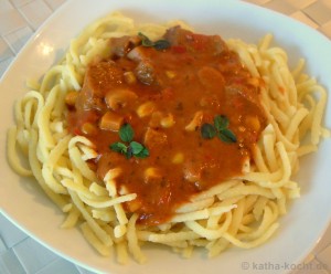 Schnelles Kalbsgulasch mit Spätzle Schnelles Kalbsgulasch mit Spätzle
