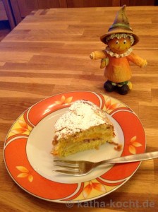 Kürbis-Pfirsich Kuchen