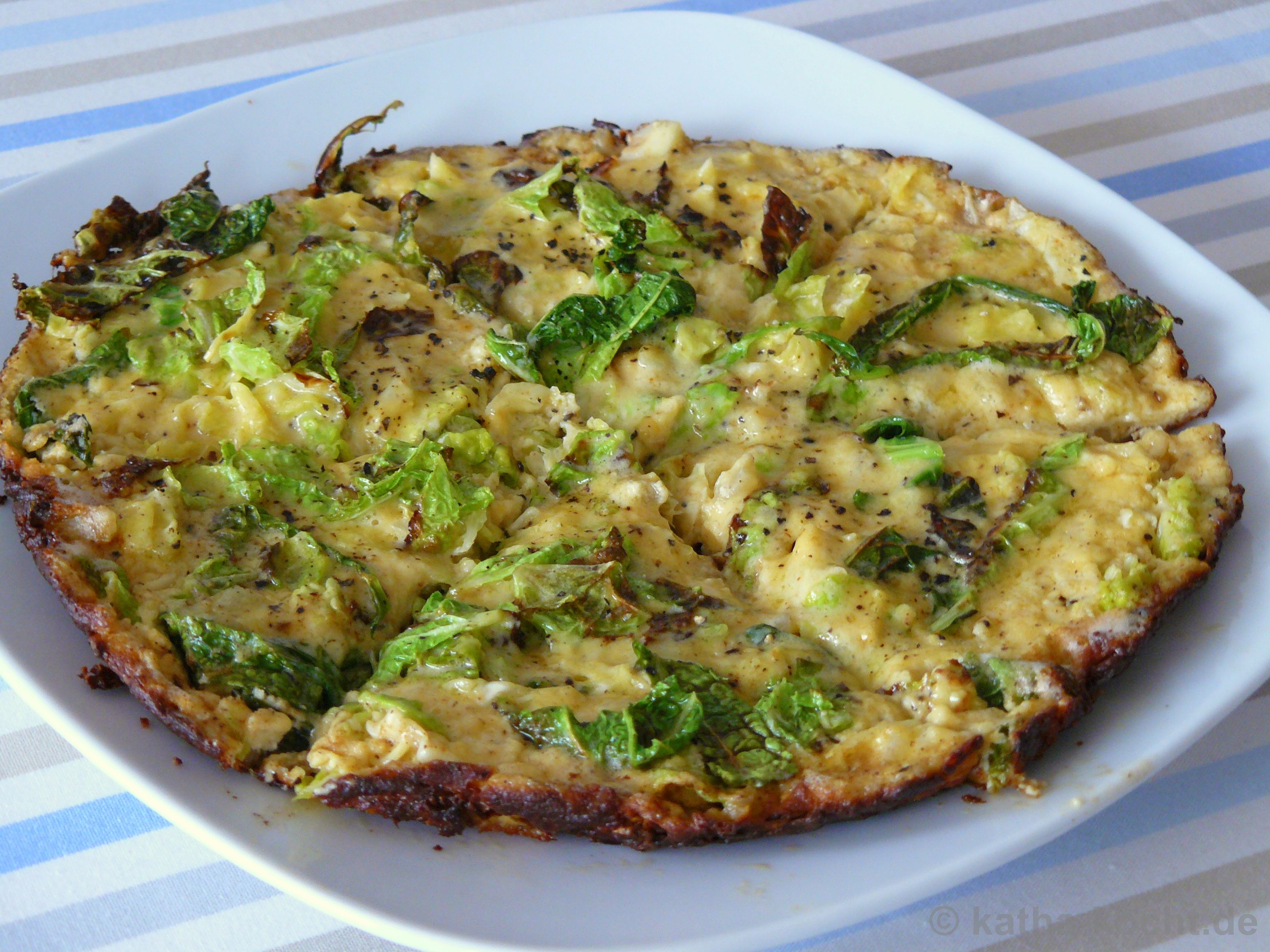 Wirsingkohl Frittata Katha Kocht