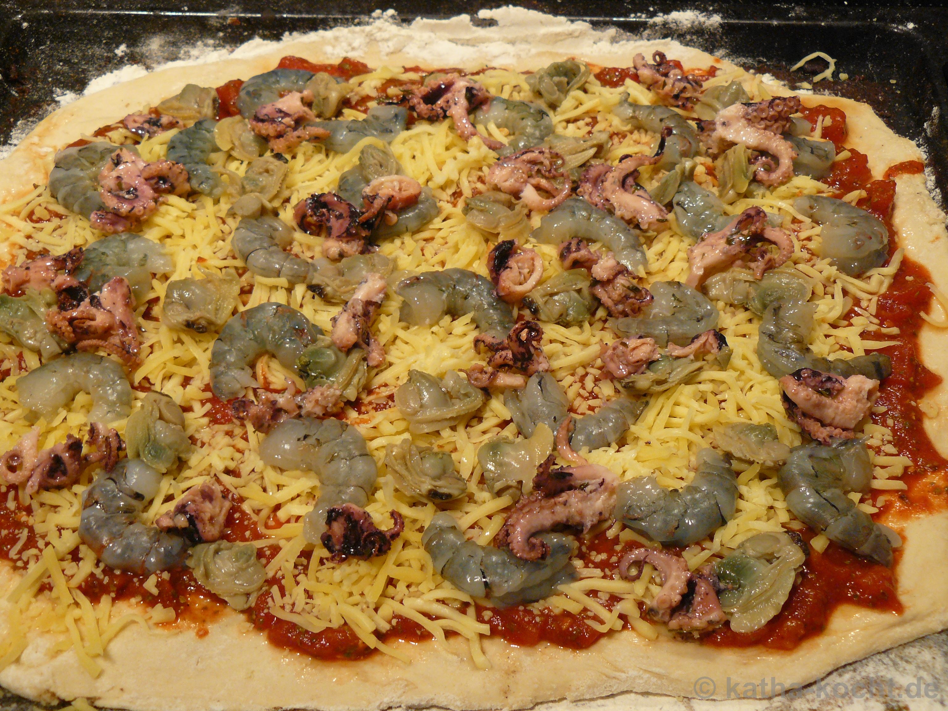 Pizza Frutti Di Mare Katha Kocht