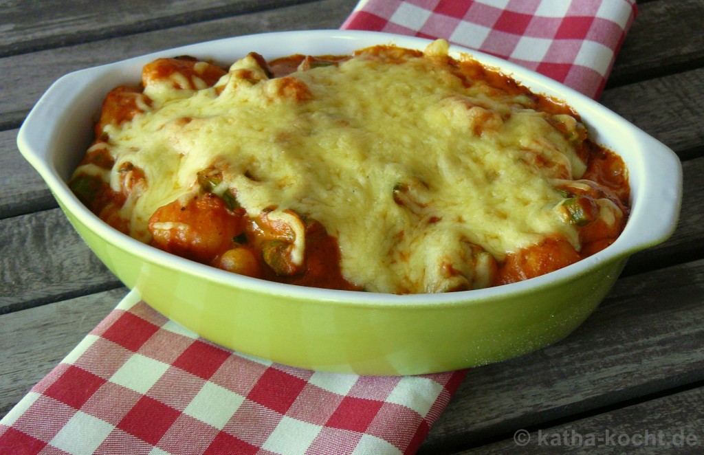 Gnocchi-Spargelauflauf mit Tomatencréme - Katha-kocht!