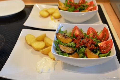 Pflaume-Rind Grillspieße und der passende Salat - Katha-kocht!