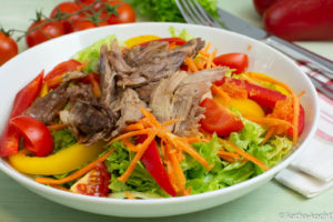 Bunter Gänsesalat - Salat mit Resten vom Gänsebraten