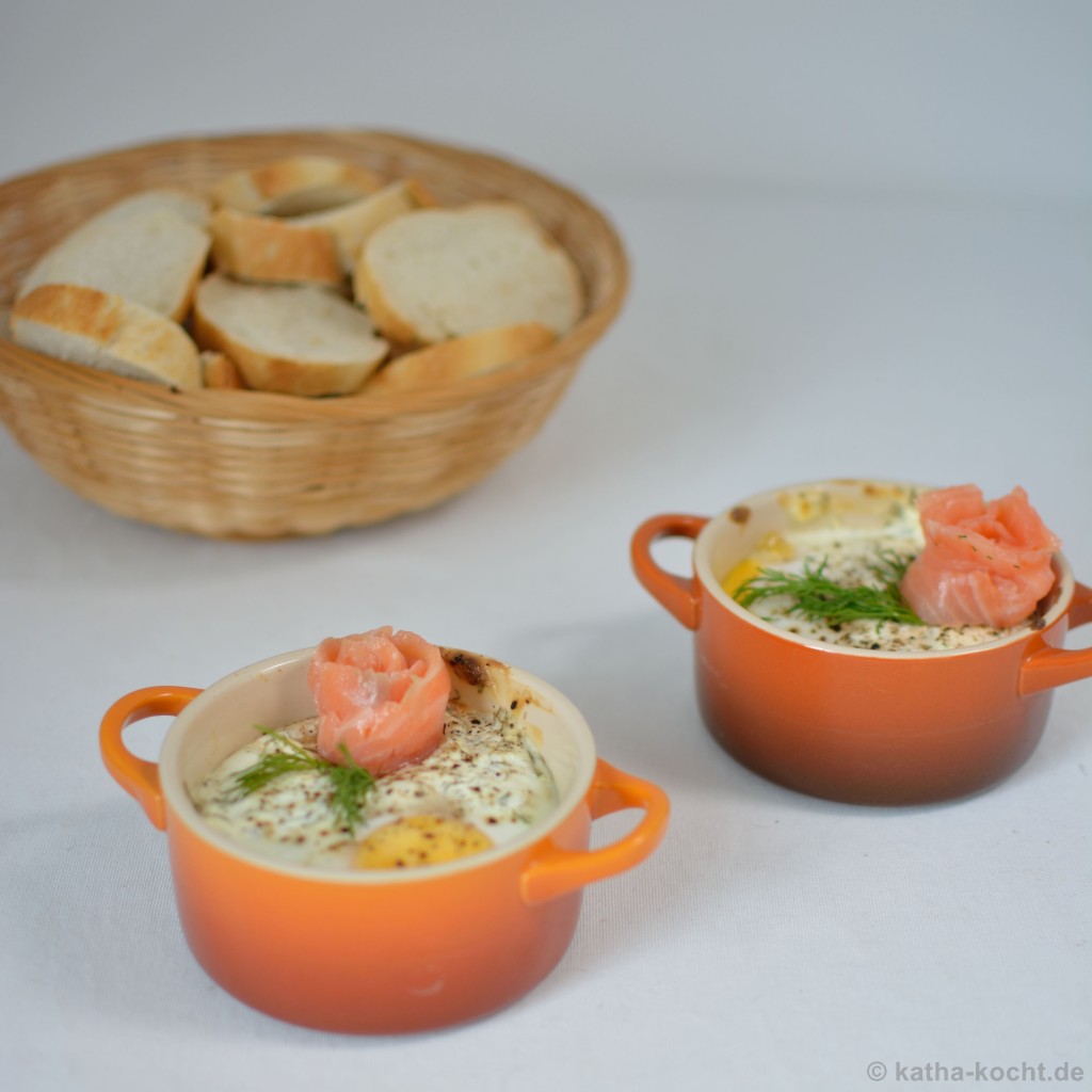 Eier im Näpfchen mit Lachs - Katha-kocht!