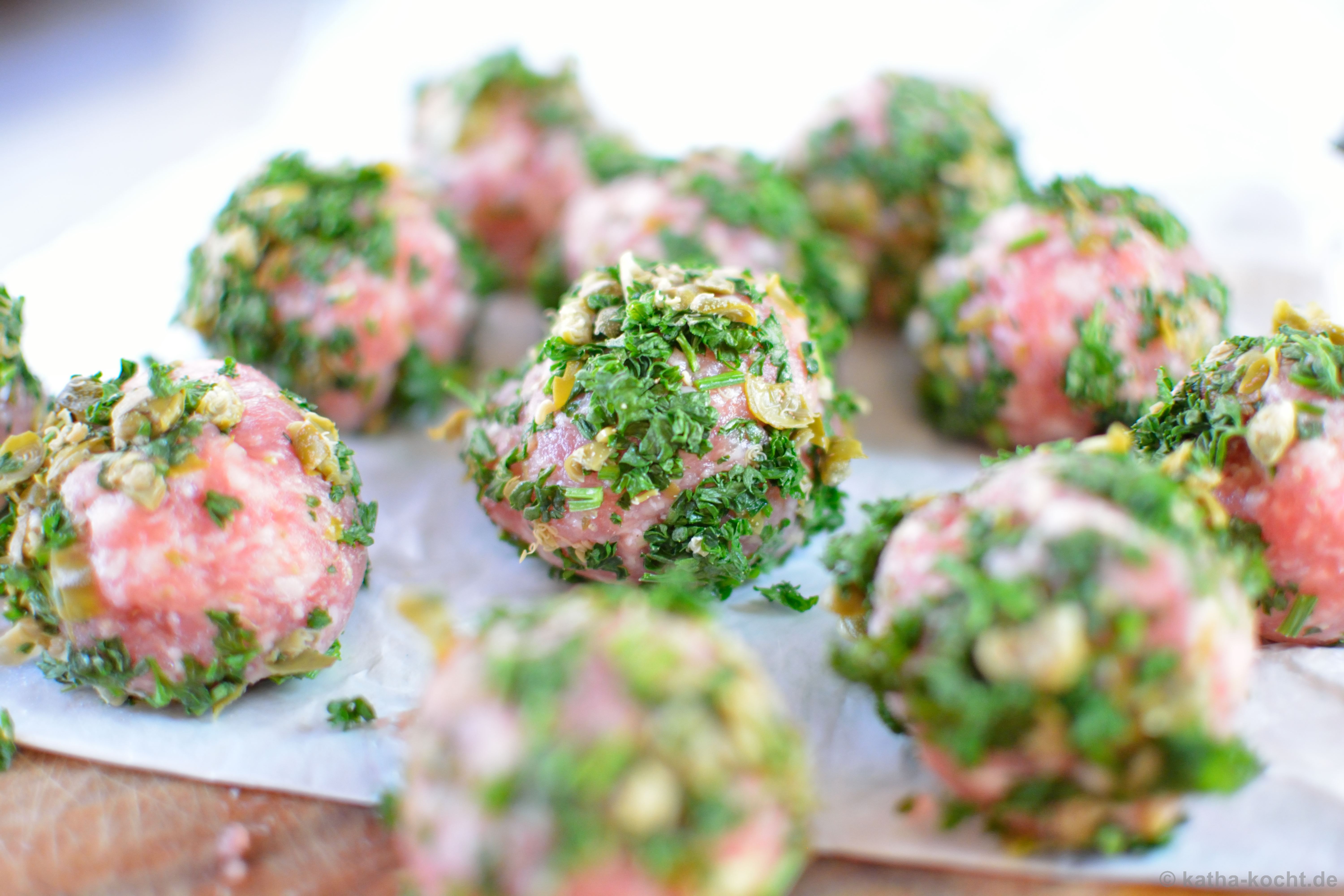 Tapas - Fleischbällchen im Kapernmantel - Katha-kocht!