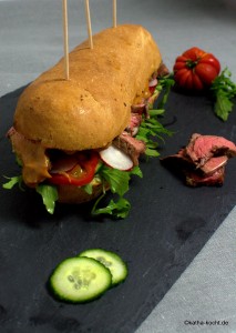 Knackiges Steaksandwich