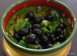 Tapas - Marinierte Oliven mit Paprika
