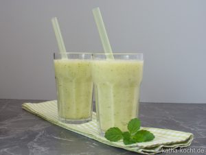 Melonen Smoothie mit Zitronenmelisse