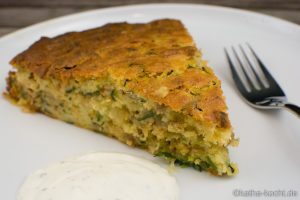 Zucchinikuchen mit Hackfleisch und Käse
