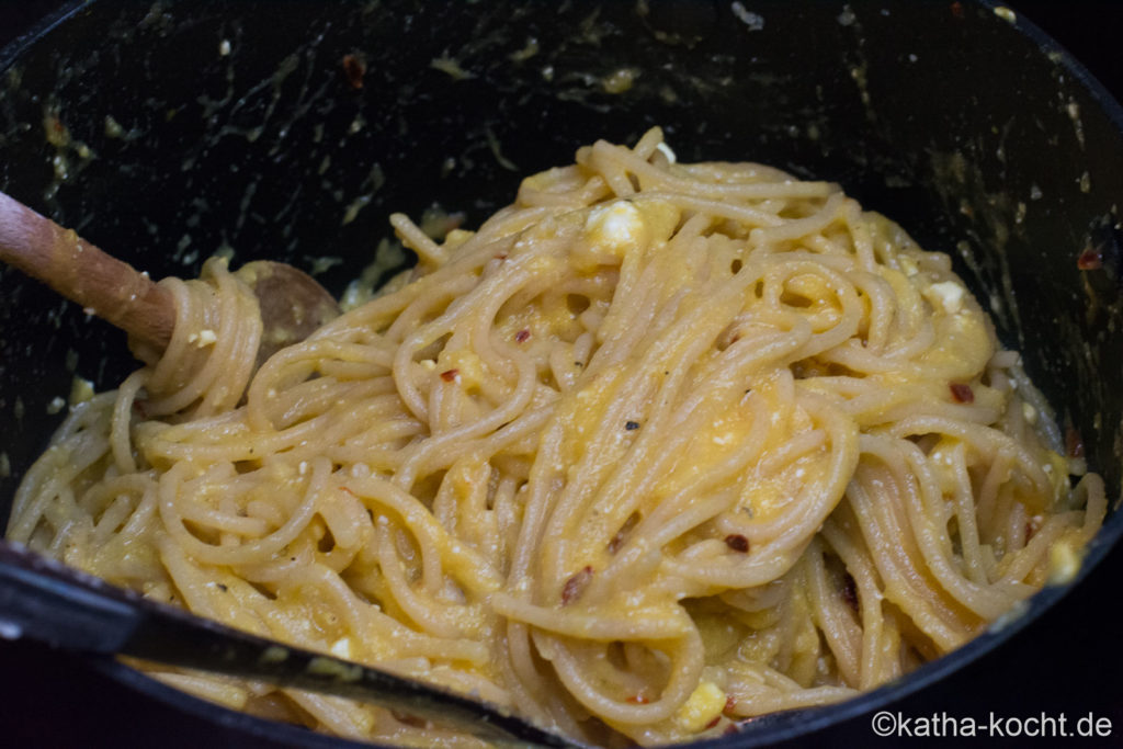 Feta-Kürbis Spaghetti - Katha-kocht!