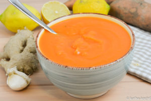 Schnelle Ingwer-Süßkartoffelsuppe