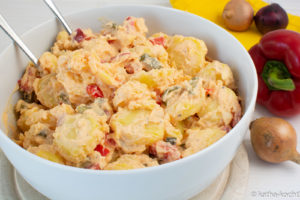 Kartoffelsalat mit Paprika und Joghurt