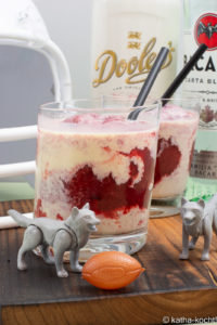 Kansas City Chiefs Cocktail - Erdbeer Daiquiri mit Vanillesauce