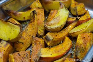 Kürbis-Kartoffelspalten