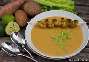 Süßkartoffel-Erdnusscreme Suppe