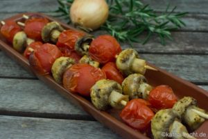 Tapas - Tomaten-Champignons Spieße