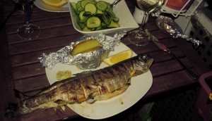 Gegrillte Forelle mit Zitrone