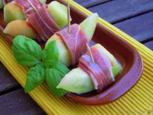 Tapas - Melone mit Parmaschinken Tapas - Melone mit Parmaschinken