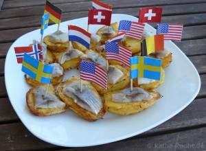 Deutsche Tapas - Matjes auf Bratkartoffeln Deutsche Tapas - Matjes auf Bratkartoffeln