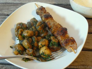 Champignon Pfanne wie auf dem Weihnachtsmarkt