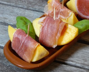 Tapas - Kaki mit Parmaschinken