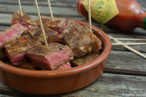 Tapas - scharfe Steak Häppchen