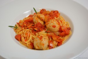 Spaghetti mit Kalbsbällchen