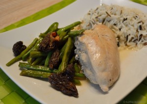 Hähnchen mit Morcheln in Sherry-Sauce