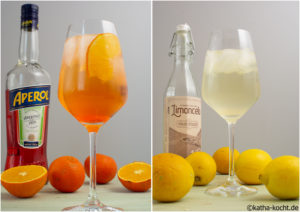 Spritz-Drinks - Aperol Spritz und Limoncello Spritz Spritz Drinks - Aperol Spritz und Limoncello Spritz