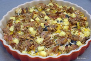 Bunte Ofenpasta mit Pancetta Bunte Ofenpasta mit Pancetta