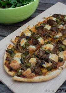 Pulled Calf Pizzazunge mit Gewürzgurke