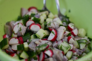 Schneller frischer Matjessalat Knackig frischer Matjessalat