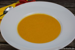 Kürbissuppe mit indischen Aromen