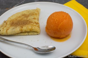 Papaya Sorbet und Kreolische Crêpes