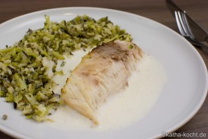 Gebratener Cobia mit Brokkoli-Reis Gebratener Cobia mit Brokkoli-Reis