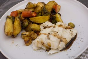 Kabeljau mit Balsamico Ofengemüse