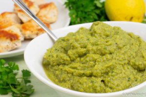 Erbsen-Auberginen-Dip