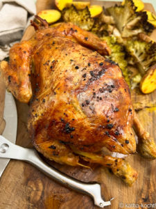 Knoblauch-Zitronen Brathähnchen mit Romanesco